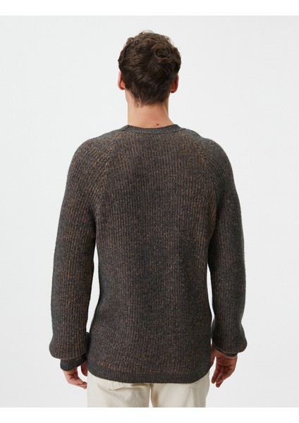 Triko Kazak Bisiklet Yaka Dokulu Uzun Kollu fırsatları