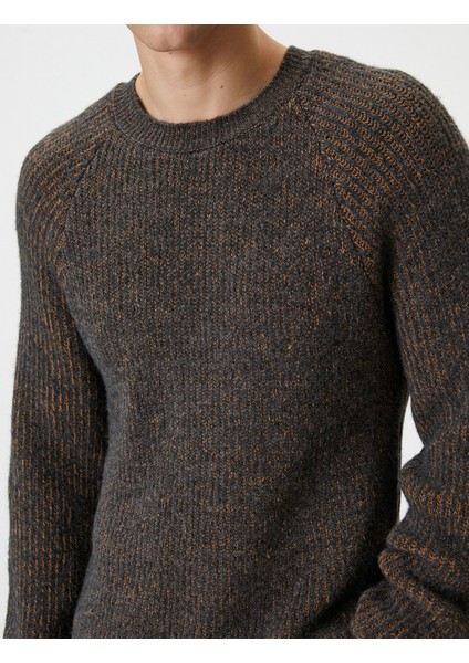 Triko Kazak Bisiklet Yaka Dokulu Uzun Kollu indirimleri