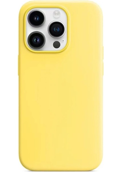 Apple iPhone 13 Pro Max Sarı Silikon Kılıf