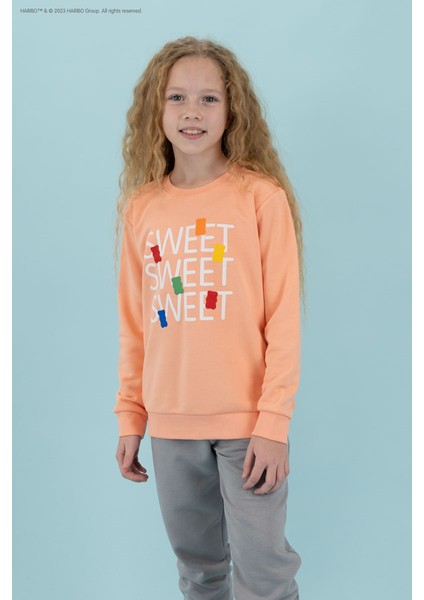 Kabartma Kız Çocuk Hardal Sweatshırt HRBTXT306 Haribo Çocuk Sweatshirt fırsatları