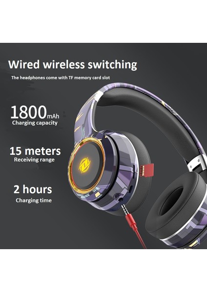 Graffiti Kulaklık Kablosuz Bluetooth Kulaklık Aydınlık Gürültü Azaltma (Yurt Dışından) fiyatları