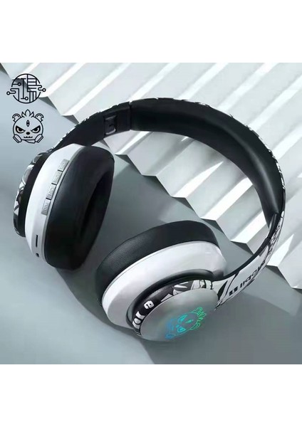 Aydınlık Boyalı Graffiti Kulaklık Kablosuz Bluetooth Kulaklık (Yurt Dışından)