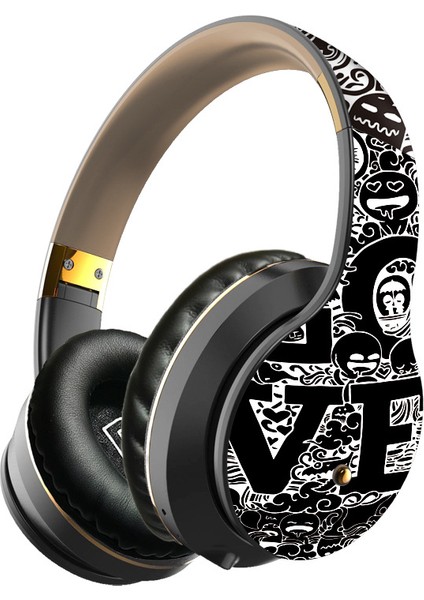 Yaratıcı Graffiti Kulaklık Bluetooth Kulaklık (Yurt Dışından)