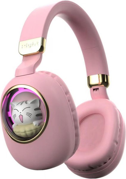 Çocuk Bluetooth Kulaklık Kafa Monte Aydınlık Sevimli Evcil Hayvan Bebek (Yurt Dışından)