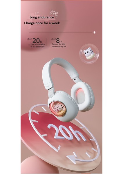 Çocuk Bluetooth Kulaklık Kafa Monte Aydınlık Sevimli Evcil Hayvan Bebek (Yurt Dışından) modelleri