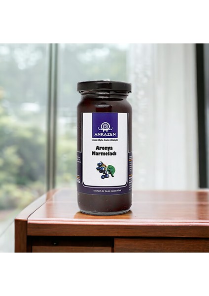 Aronya Marmelatı Ev Yapımı Doğal Meyveli Şekersiz Katkısız 220 gr