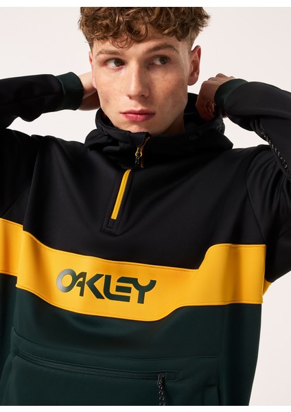 Siyah - Yeşil Erkek Kapüşonlu Baskılı Sweatshirt FOA404727 Tnp Nose Grab Softshell H modelleri