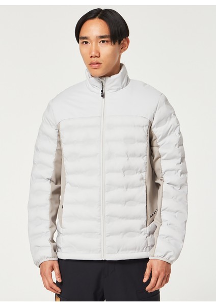 Gri Erkek Dik Yaka Kapitone Zip Ceket FOA403441 Ellıpse Rc Quılted Jacket