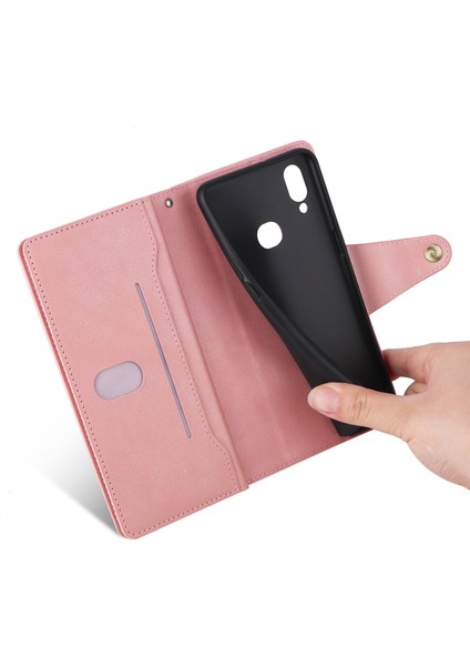 Samsung Galaxy A10S Mıknatıslı Deri Zip Cüzdan Kart Telefon Kılıfı (Yurt Dışından) fiyatları