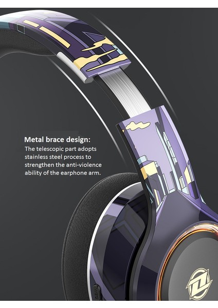 Graffiti Kulaklık Kablosuz Bluetooth Kulaklık Aydınlık Gürültü Azaltma (Yurt Dışından) fırsatları