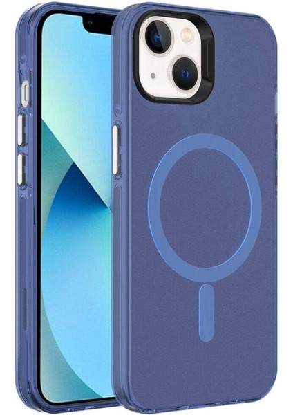 Apple iPhone 15 Plus Kılıf Magsafe Şarj Özellikli Buzlu Transparan C-Pro Sert Kapak