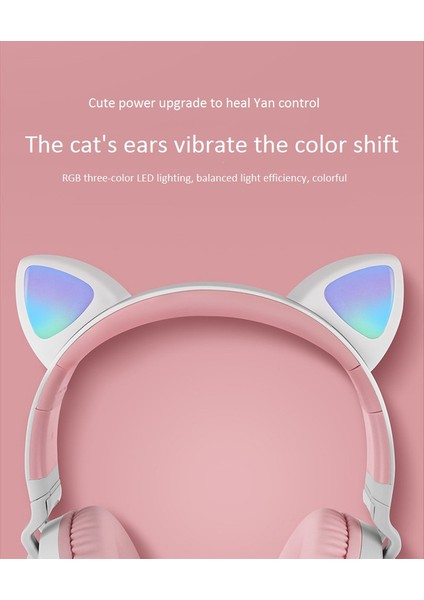 Kedi Kulakları Kablosuz Bluetooth Kulaklık Kulaklık Çizgi Film (Yurt Dışından) indirimleri