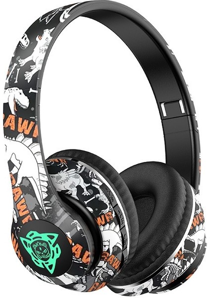 Kulaklık Bluetooth Kulaklık Kablosuz Graffiti Aydınlık Stereo (Yurt Dışından)