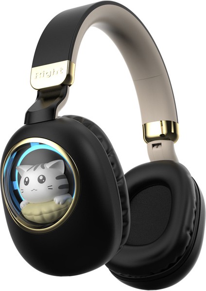 Çocuk Bluetooth Kulaklık Kafa Monte Aydınlık Sevimli Evcil Hayvan Bebek (Yurt Dışından)