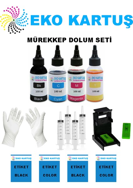 Hp 57 Kartuş Uyumlu Dolum Seti