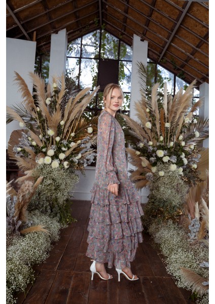 Kadın Fırfırlı Midi Elbise fiyatları