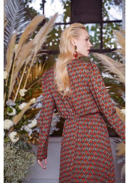 Kadın Beli Lastikli Uzun Elbise modelleri