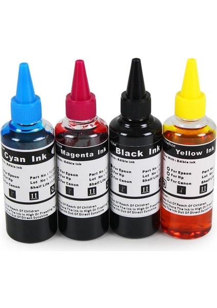 Epson L120 Uyumlu Gıda Mürekkebi 4X100 ml