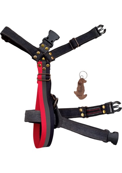 Köpek göğüs tasması orta ve büyük ırk kot göğüs ölçüsü:50-85cm boyun ölçüsü:40-60cm ayarlamalı dog harness GT3-4