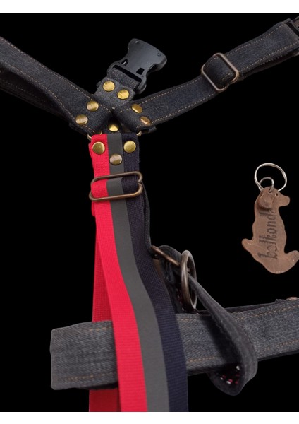 Köpek göğüs tasması orta ve büyük ırk kot göğüs ölçüsü:50-85cm boyun ölçüsü:40-60cm ayarlamalı dog harness GT3-4