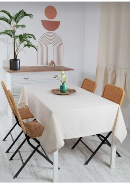 Organik Ham Keten Masa Örtüsü 160x220 Cm