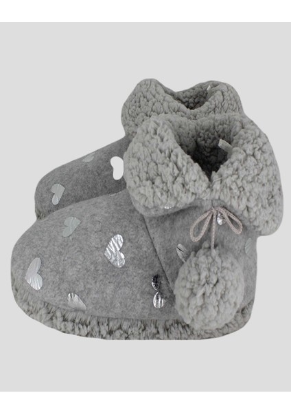 HENR - Puantiyeli ve Ponponlu Kadın Panduf