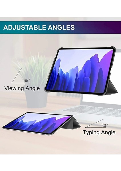 Samsung Galaxy Tab A8 10.5 Inç SM-X200 Uyumlu Uyku Modlu Tablet Kılıfı Ekran Koruyucu Kalem