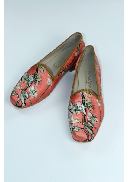 %100 Ipek Deri Kadın Babet