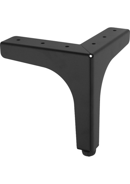 Minerva Metal Siyah Mobilya Ayağı Ayarlı Koltuk Chester Baza Ayağı 17,5 cm 4 Adet