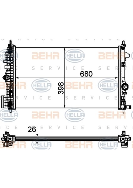 Radyatör Opel Insıgnıa 2.0 Cdti 08 Otom.şanz. Klimalı