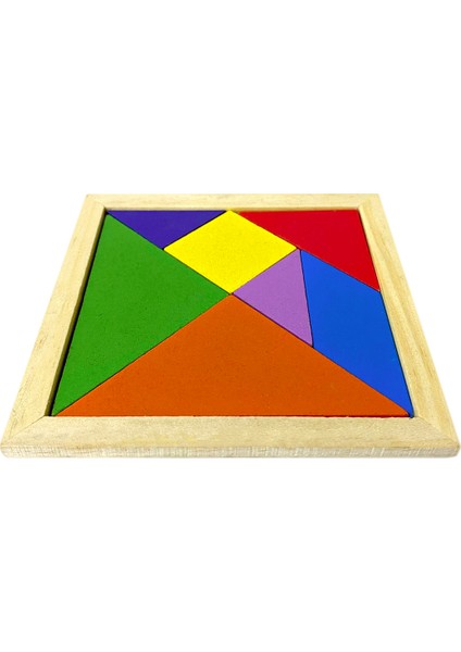 Wooden Toys Doğal Ahşap Eğitici Oyuncak 7 Parça Mini Tangram