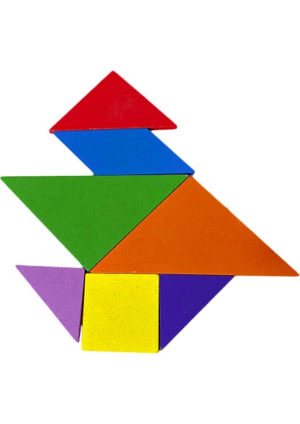 Wooden Toys Doğal Ahşap Eğitici Oyuncak 7 Parça Mini Tangram modelleri