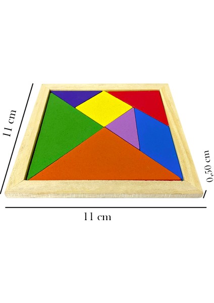 Wooden Toys Doğal Ahşap Eğitici Oyuncak 7 Parça Mini Tangram indirimleri
