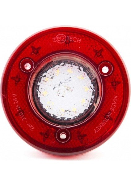Yuvarlak Otobüs-Minibüs Stop Lambası 19 LED 12/24V Kırmızı/beyaz Uyumlu