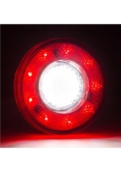Yuvarlak Otobüs-Minibüs Stop Lambası 19 LED 12/24V Kırmızı/beyaz Uyumlu fırsatları