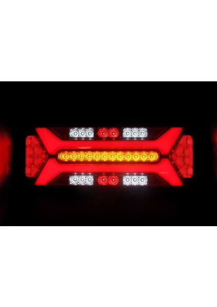 Ahmet Otomotiv Yeni Star Neon LED Stop Lambası Kayar Sinyalli Kamyon-Tır-Dorse-Karavan-Kamyonet 12X24 Volt 1ADET