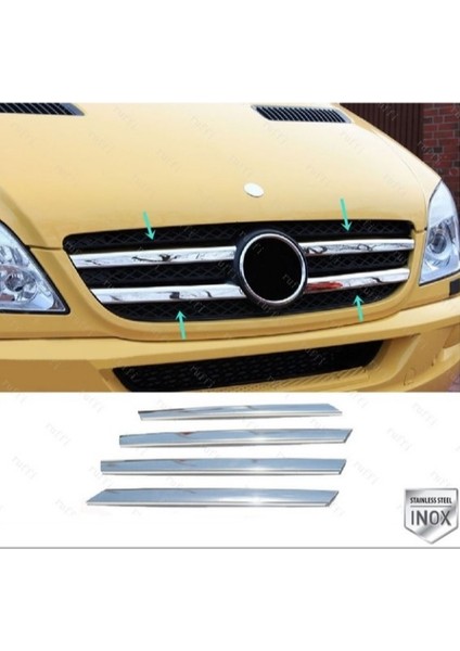 Alminox Oto Mercedes Sprinter W906 Krom Ön Panjur 4 Parça 2006-2012
