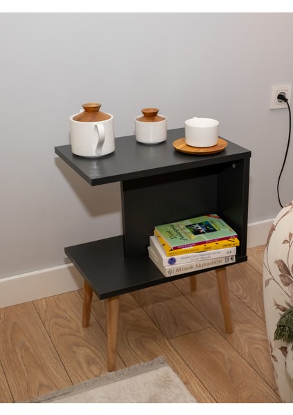 Yan Sehpa - Salon - Oturma Odası Zigon SEHPA-Antrasit fırsatları