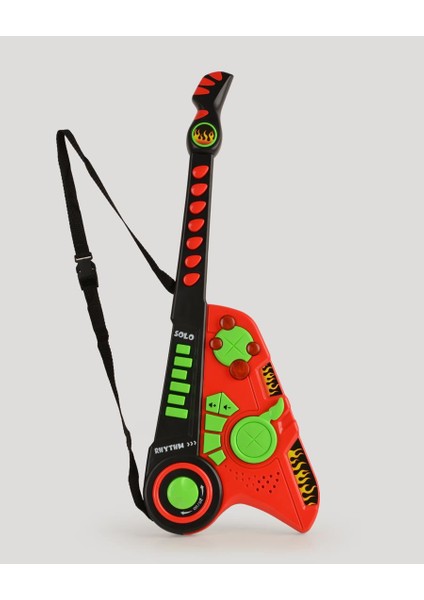 LED Işıklı Melodili Askılı Müzikli Gitar