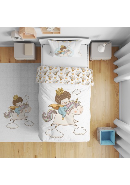 Çocuk Odası Çift Taraflı Dijital Baskılı Çarşafsız Nevresim Takımı Model 01380