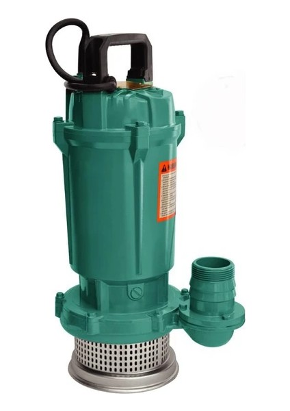 QDX1.5-25-0.55F 0.75 Hp Döküm Gövdeli Flatörlü Temiz Kirli Atık Su Dalgıç Drenaj Pompası