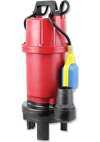 YPA-500 0.75 Hp Flatörlü Kirli Atık Temiz Su Açık Vortex Fanlı Dalgıç Drenaj Pompası