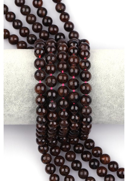 Garnet - Lal Doğal Taş Dizi 8 mm Küre Kesim