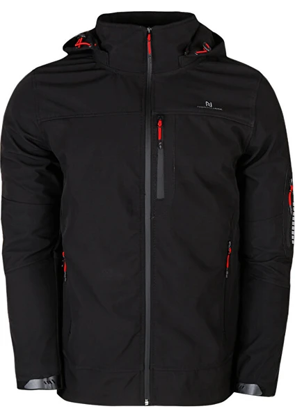 Northjack Alaska Softshell Mont Erkek Günlük Mont NJ1001-001 Siyah