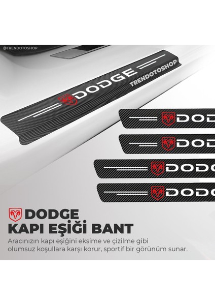 Karbon Kapı Eşiği Folyo 4 Kapı Dodge