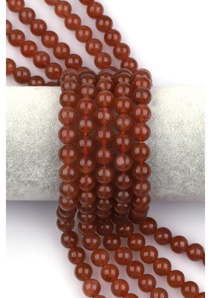 Çilek Kuvars Doğal Taş Dizi 8 mm Küre Kesim