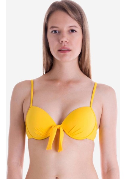63545 Sarı Push-up Bikini Üstü