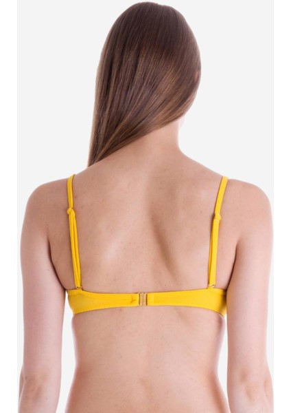 63545 Sarı Push-up Bikini Üstü