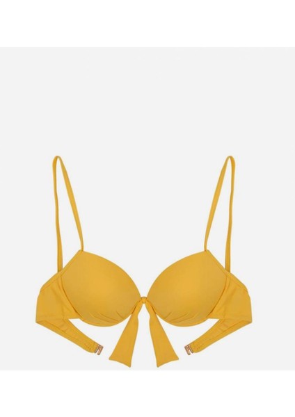 63545 Sarı Push-up Bikini Üstü