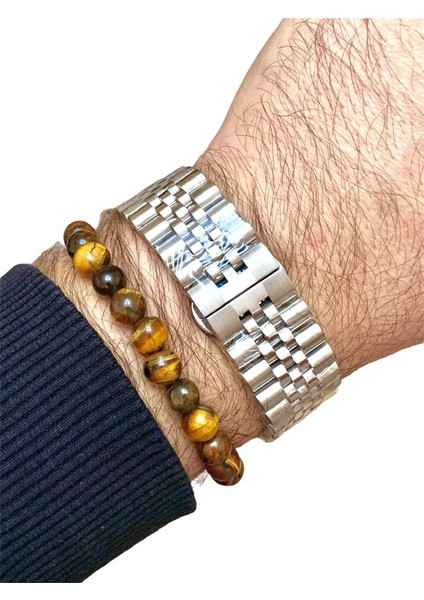 Çelik Roma Rakamlı Fonksiyonları Aktif Takvimli Wip Erkek Kol Saat+Bileklik modelleri